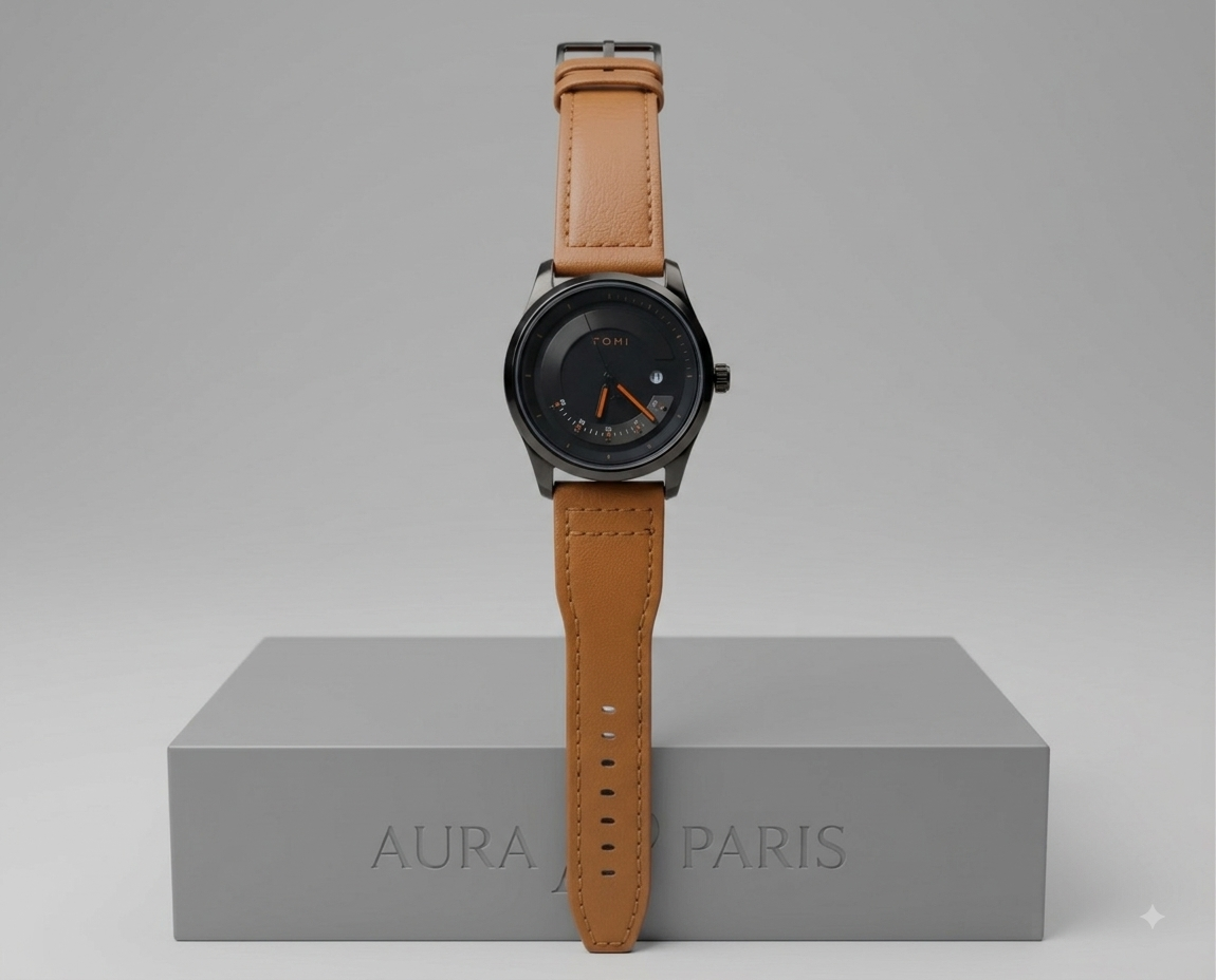 Tomi Watch – Brown leather strap