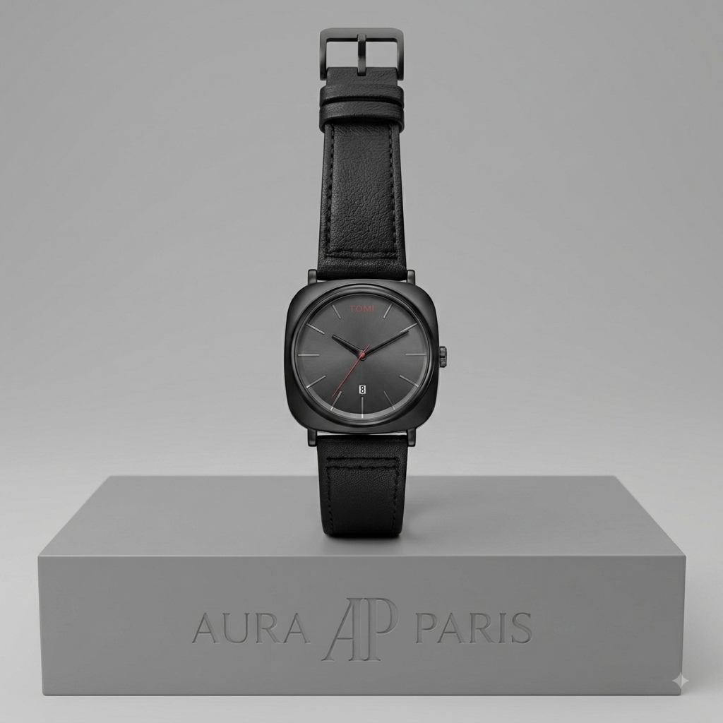 TOMI 084 Watch - Black / Black