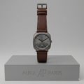 TOMI 084 Watch - Black / Dark Brown